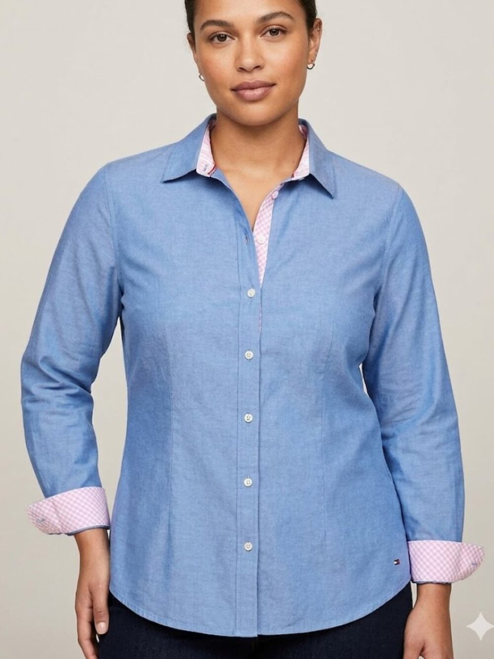 NWT Tommy Hilfiger button down long sleeve oxford shirt sz medium